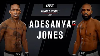 ISRAEL ADESANYA VS JON JONES UFC 4 FIGHT SIMULATION