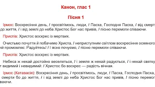 Пасхальний канон звичайного розспіву