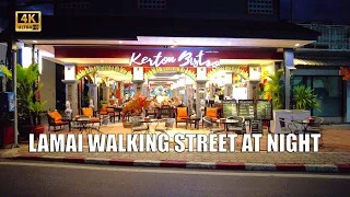 4K Koh Samui Lamai walking street at Night | Streets of Thailand - Walking tour