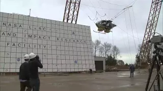 Crash test dummies survive helicopter drop
