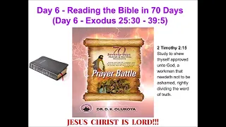 Day 6 Reading the Bible in 70 Days  70 Seventy Days Prayer and Fasting Programme 2023 Edition