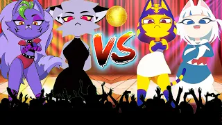 DANCE BATTLE -  Ankha VS Saturn Cat VS Cute Chica  VS Gawr Gura