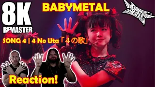 Musicians react to hearing 8K ] BABYMETAL - SONG 4  4 No Uta 「４の歌」(Live Budokan Black Night 2014)