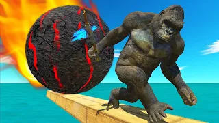 MONSTERS ESCAPES FIREBALL - Animal Revolt Battle Simulator