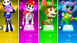 Paw Patrol Halloween Pups - Ryder 🆚 Marshall 🆚 Tracker 🆚 Rocky EXE Tiles Hop EDM Rush!