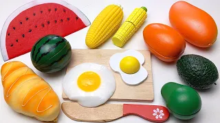 食材 野菜切り＆フルーツ切り | 木製 ASMR Egg Squishy