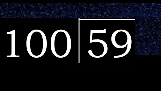 Dividir 59 entre 100 division inexacta con resultado decimal de 2 numeros con procedimiento