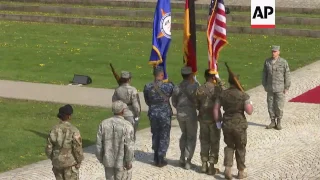 Ash Carter attends military ceremony in Germany