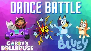 Dance Battle Gabby's Dollhouse VS Bluey | Brain Break | Freeze Dance
