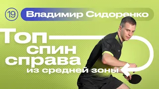Топ-спин справа из средней зоны. Уроки настольного тенниса ttennismania с Владимиром Сидоренко (№19)