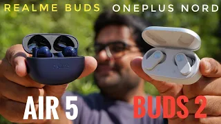 realme Buds Air 5 VS OnePlus Nord Buds 2 Earbuds Detailed comparison ⚡⚡