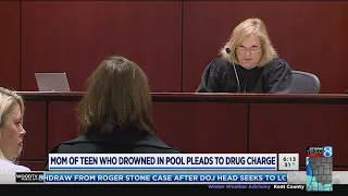 Mom of teen who drowned in icy pool pleads to drug charge