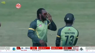 Chris Gayle un bilivebal caught taken on slip