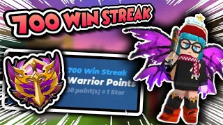 I Reached 700 Winstreak In Ranked Bedwars [Blockman GO]