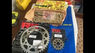 Motorcycle Chain and Sprocket Replacement - without using special tools