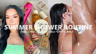 MY SUMMER SHOWER ROUTINE | HAIR CARE, SHOWER CARE, SHAVING, + BODY CARE