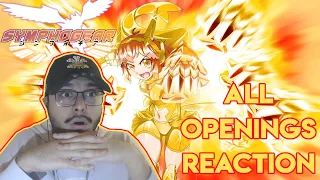 SYMPHOGEAR ALL OPENINGS BLIND REACTION!