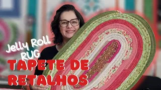 TAPETE DE RETALHOS | Tapete com scraps conhecido como Jelly Roll Rug