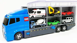 12 Type Tomica Cars ☆ Tomica opening and put in big Okatazuke convoy