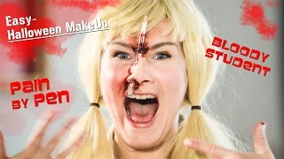 😲 dummer Unfall mit Stift - easy Halloween MakeUp