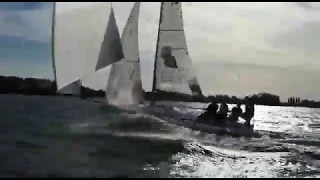 Fast J70 sailing