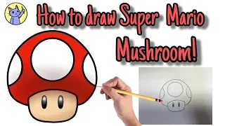 How to draw SUPER MARIO! / Mushroom / step by step