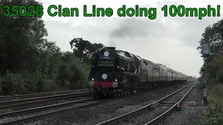 35028 Clan Line doing 100mph!