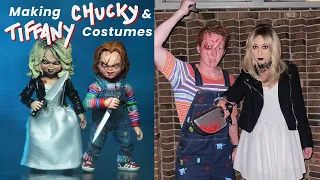 Making Chucky & Tiffany (Bride of Chucky) Halloween Costumes!  Thrifting, Sewing, Painting + more :)