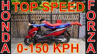 HONDA FORZA 350 TOP SPEED TRIAL #2 SUPERMAN STYLE