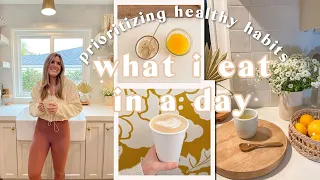 WHAT I EAT IN A DAY | easy nourishing meals, fertility update, morning wellness habits, grocery haul