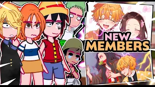 ||Past-One Piece reacting to Nezuko and Zenitsu as the new members|| 🇧🇷/🇺🇲// ◆Bielly - Inagaki◆