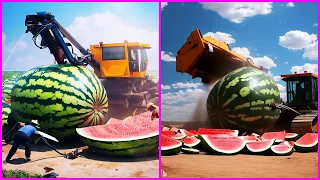 Watermelon Farming & Harvesting Method - Modern Watermelons Juice Processing & Packing Line Factory