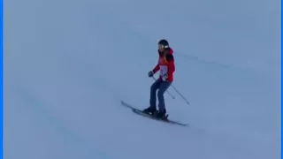 OLYMPICS 2018 Hungary Skier Goes Down Halfpipe with NO Tricks !!!