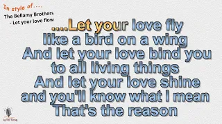 The Bellamy Brothers - Let your love flow - Instrumental and Karaoke