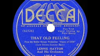 1937 OSCAR-NOMINATED SONG: That Old Feeling - Lennie Hayton (Paul Barry, vocal)