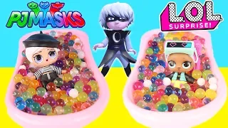 Jelly Layer LOL Dolls - Fake or Real?  PJ Masks Luna Girl Orbeez Giant Bath