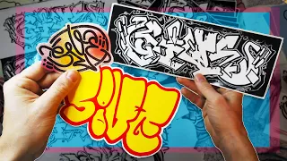 Tag Throwie Piece GRAFFITI Challenge | The Sticker Trifecta