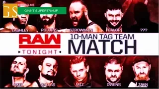 Raw 16 abril 2018 - Rollins, Strowman, Bálor, Lashley & Roode vs Zayn, Owens, The Miz & Miztourage