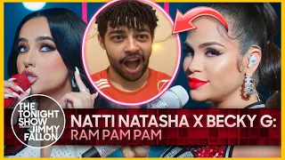 REACT- Natti Natasha x Becky G- Ram Pam Pam |LiveThe Tonight Show Starring Jimmy Fallon| EDY KENDALL