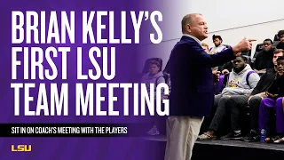 Brian Kelly's First Team Meeting as LSU Football Coach
