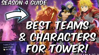 Best Teams & Characters Tower of Trials Season 4 Guide - 3 SR Team - Seven Deadly Sins: Grand Cross