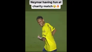 Neymar having fun at a charity match