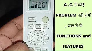 HAIER AC remote Features and Setting. All function detail in HINDI