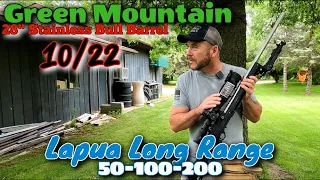 28" Green Mountain 10/22 Stainless Bull Barrel 50-100-200 Group shooting with Lapua Long Range