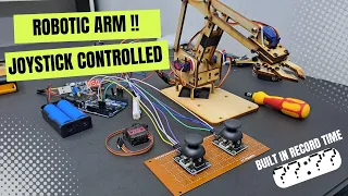 How I Built A Joystick Controlled Robotic Arm In Record Time - DIY Arduino