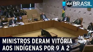 Supremo Tribunal Federal derruba tese do marco temporal | SBT Brasil (21/09/23)