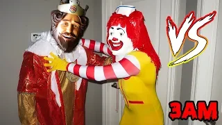 RONALD MCDONALD FIGHTS BURGER KING AT 3AM! | DONT CALL RONALD MCDONALD & BURGER KING AT SAME TIME!