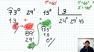 División en el sistema sexagesimal