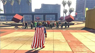 Gta 5 HOMELANDER Lazering Protestors & Police Fight