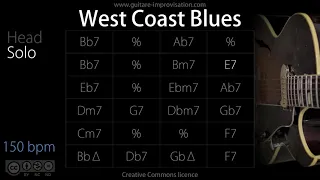 West Coast Blues (Jazz/Waltz feel) 150 bpm : Backing Track